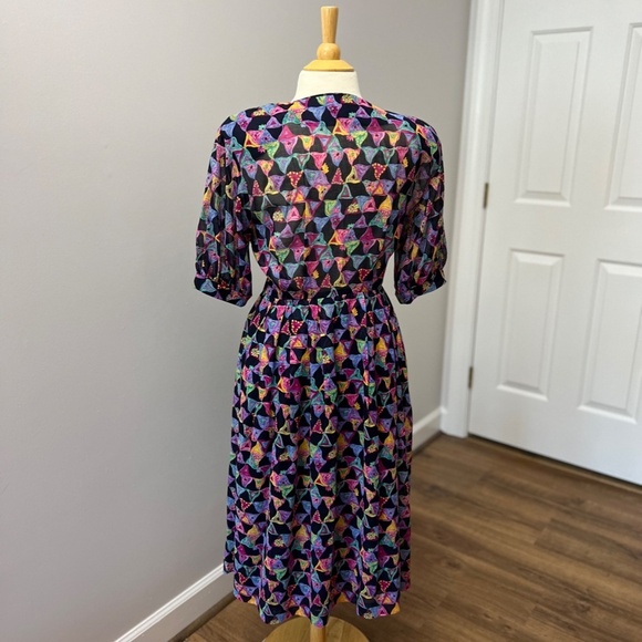 Vintage Loris Azzaro Graphic Print Dress Sz S - Picture 15 of 15
